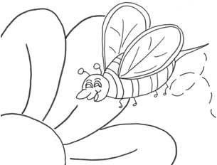 daisy bee coloring page
